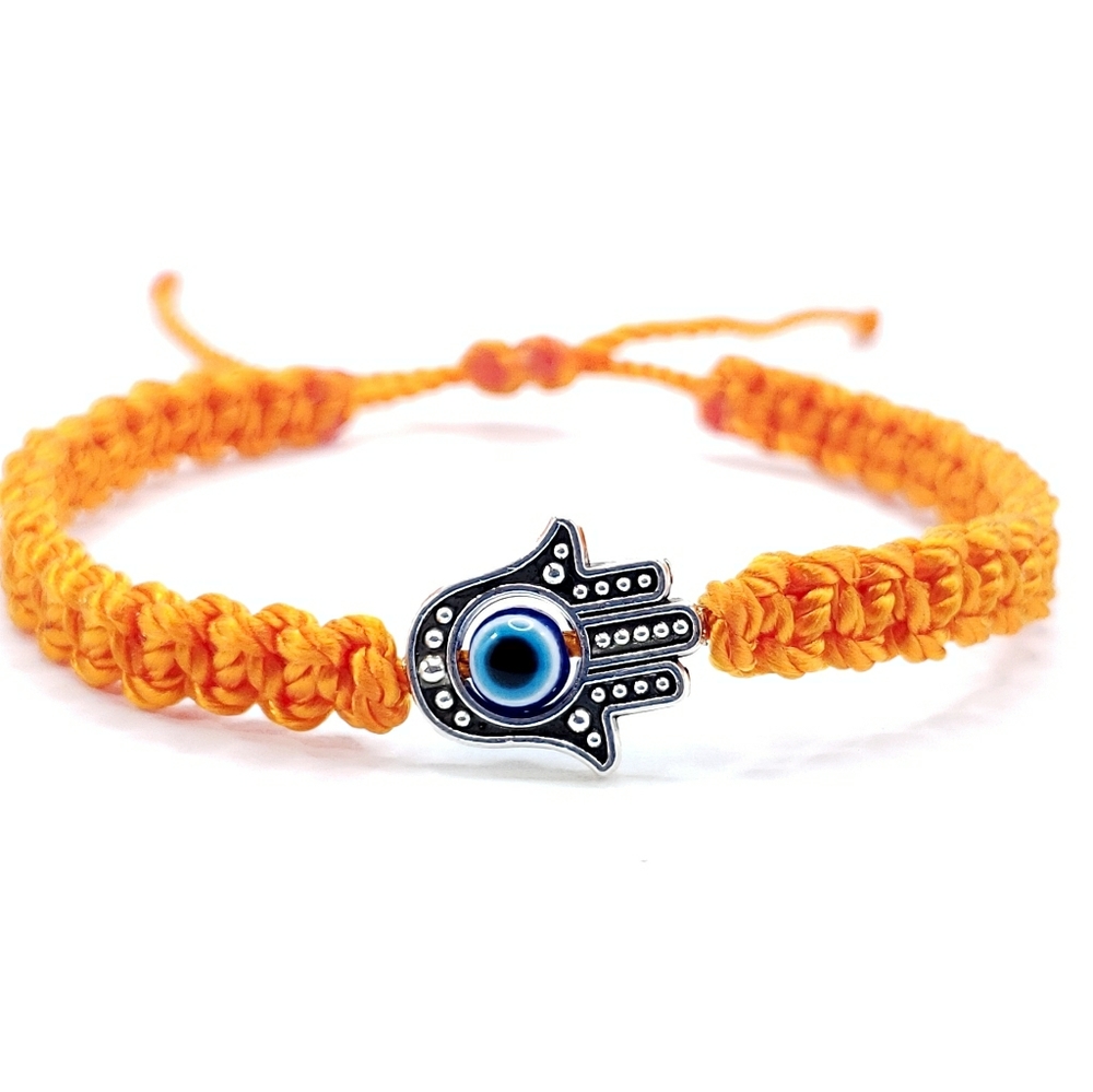 Hamsa hand bracelet, evil eye protection wristband